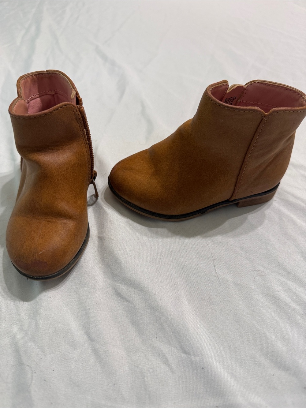 Cat & Jack Brown Toddler Ankle Boots with Side Zip